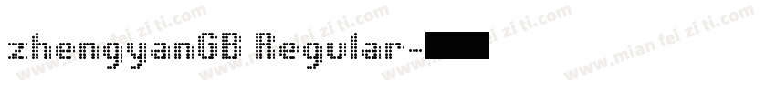 zhengyanGB Regular字体转换